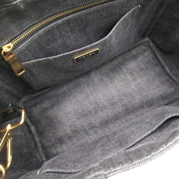 2101217500302 6 Prada 2Way Kanapa Denim Tote Bag Black