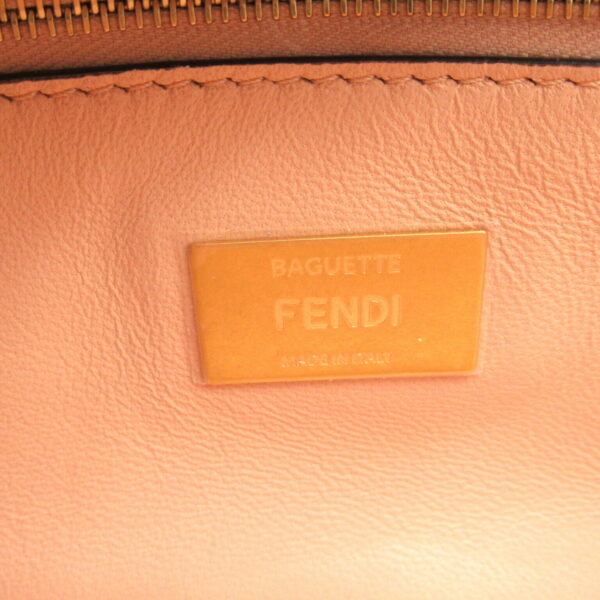 2101217627306 8 Fendi Baguette Chain Midi 2Way Shoulder Bag Pink