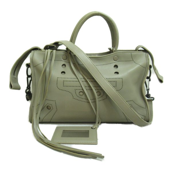 2101217694988 3 BALENCIAGA Blackout City 2way shoulder bag beige