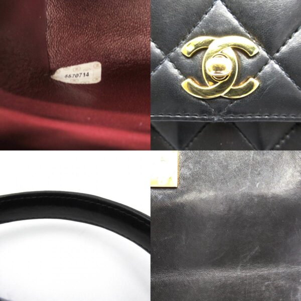 2101217695794 9c Chanel Coco Handle Matelasse Lambskin Handbag Black