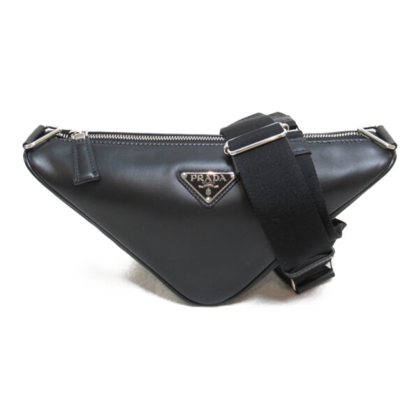 2101217750356 2 Prada Soft Calf Waist Bag Black