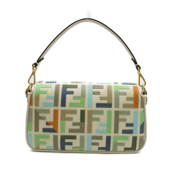 2101217766791 3 Fendi Baguette 2Way Shoulder Bag White Multicolor