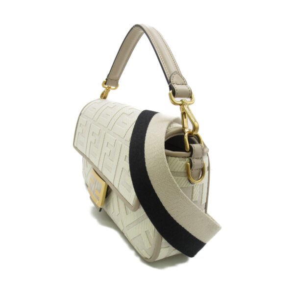 2101217770064 2 Fendi Cotton 2Way Shoulder Bag Ivory