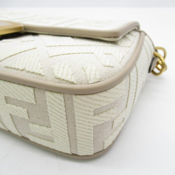 2101217770064 5 Fendi Cotton 2Way Shoulder Bag Ivory