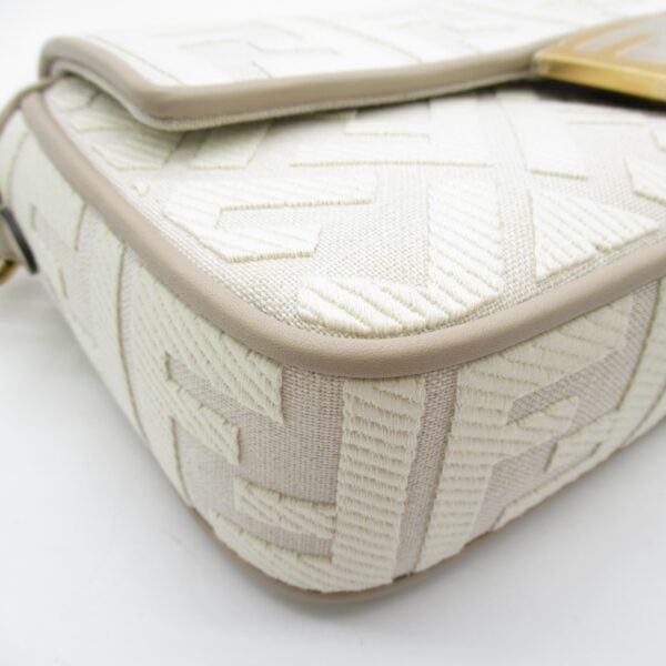 2101217770064 6 Fendi Cotton 2Way Shoulder Bag Ivory