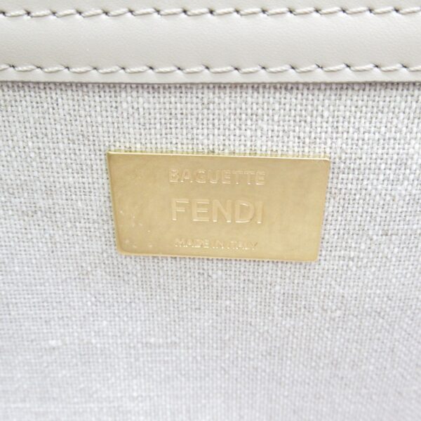 2101217770064 9 Fendi Cotton 2Way Shoulder Bag Ivory