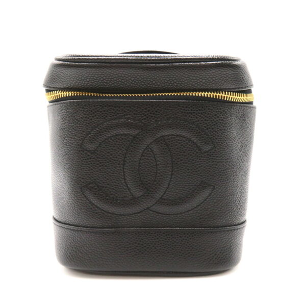 2101217772730 1 Chanel Vanity Caviar Skin Handbag Black