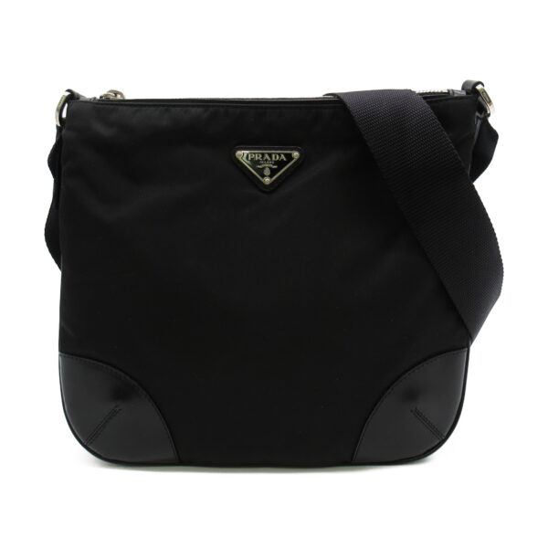 2101217773027 1 Prada Nylon Shoulder Bag Black