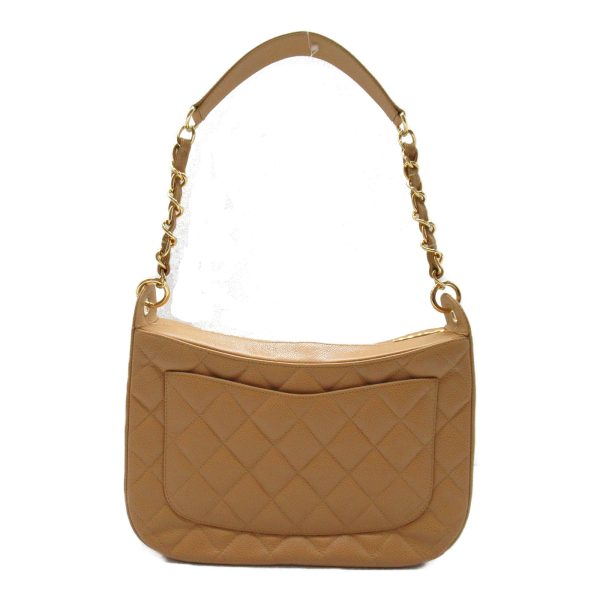 2101217781688 5 Chanel Matelasse One Shoulder Bag Caviar Skin Beige