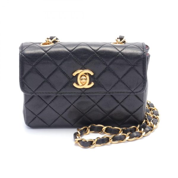 2101217786362 1 Chanel Mini Matelasse Shoulder Bag Lambskin Black