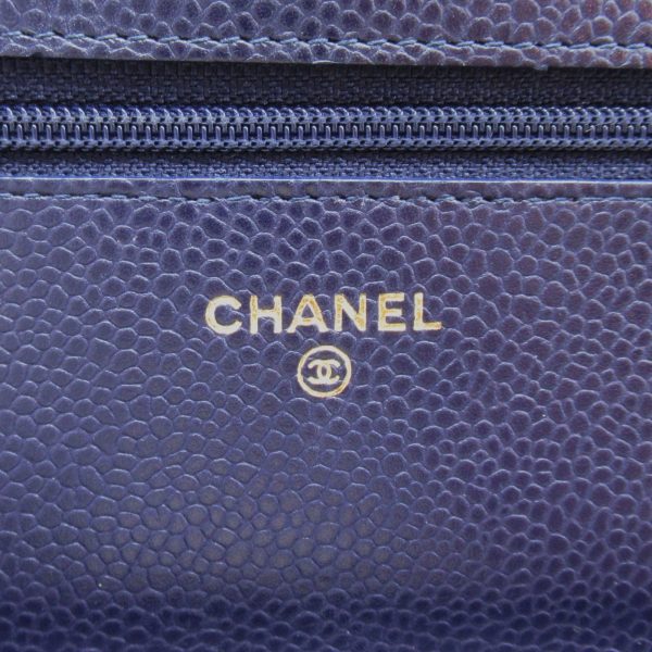 2101217787550 12 Chanel Matelasse Chain Wallet Shoulder Bag Caviar Skin Blue