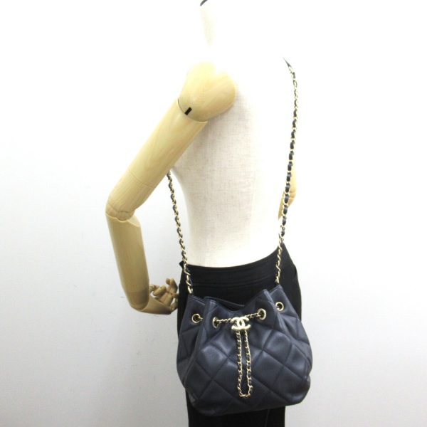 2101217787659 5 Chanel Chain Shoulder Bag Lambskin Blue