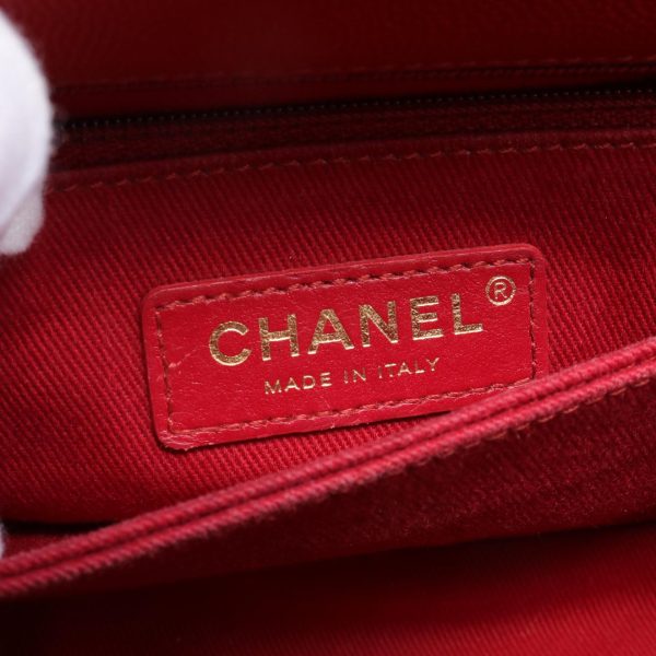 2101217805643 4 Chanel Top Handle Flap Matelasse Handbag Red