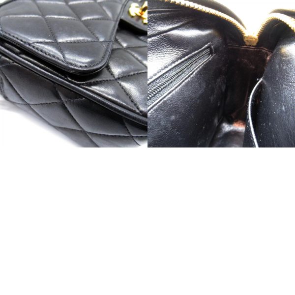 2101217805711 15c Chanel Matelasse Chain Shoulder Bag Lambskin Black