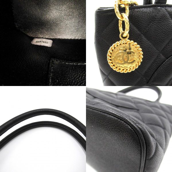 2101217806664 9c Chanel Tote Bag Caviar Skin Black