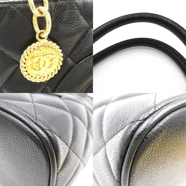 2101217807678 10c Chanel Tote Bag Caviar Skin Black