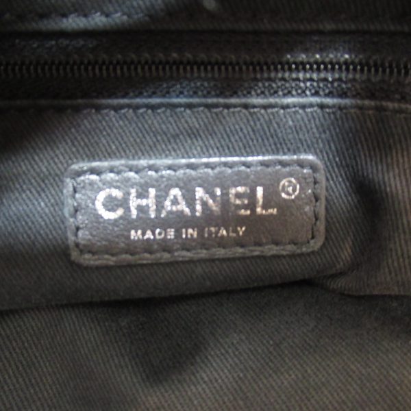 2101217808972 10 Chanel Paris York Line Tote Bag Nylon Black