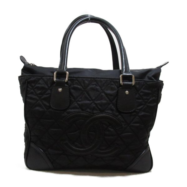 2101217808972 2 Chanel Paris York Line Tote Bag Nylon Black