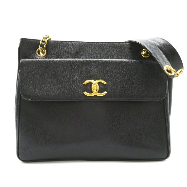 2101217809597 1 Chanel Shoulder Tote Bag Caviar Skin Black