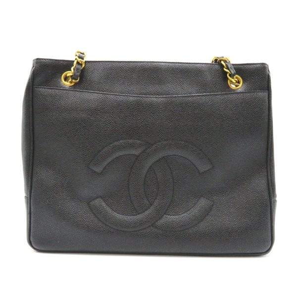 2101217809597 2 Chanel Shoulder Tote Bag Caviar Skin Black