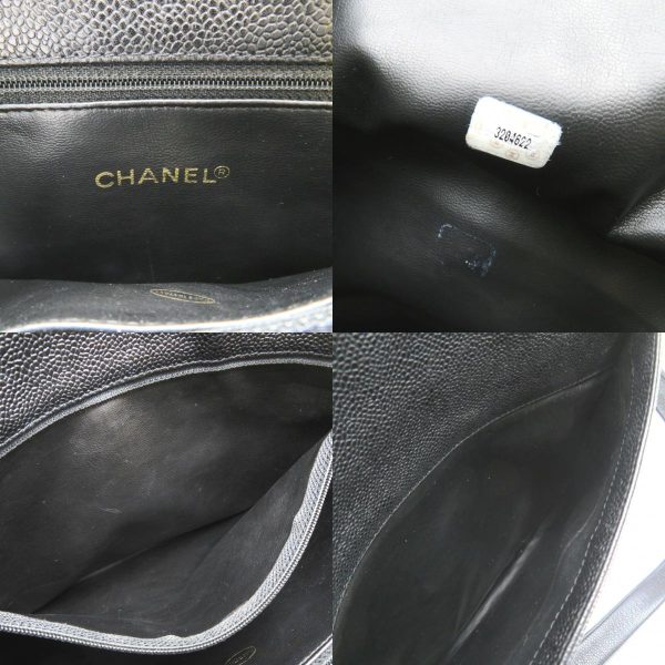 2101217809597 8c Chanel Shoulder Tote Bag Caviar Skin Black