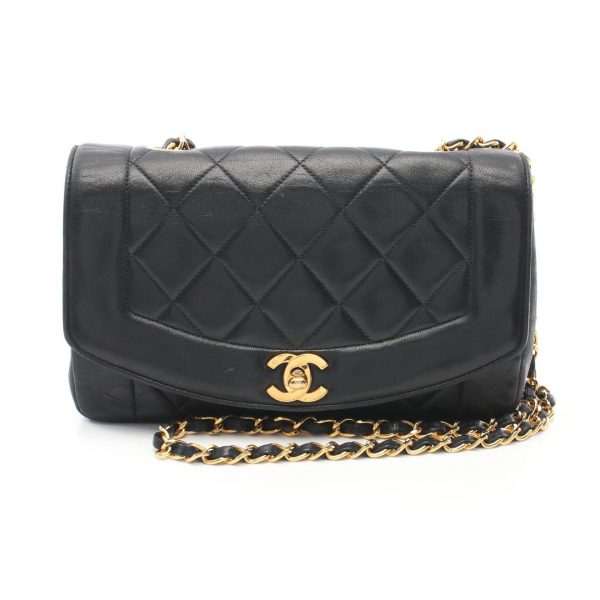 2101217820424 1 Chanel Matelasse Diana Flap Shoulder Bag Black