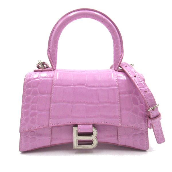 2101217822039 1 BALENCIAGA Hour Glass 2way Shoulder Bag Purple