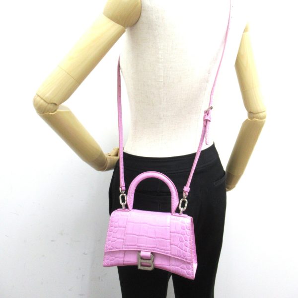 2101217822039 5 BALENCIAGA Hour Glass 2way Shoulder Bag Purple