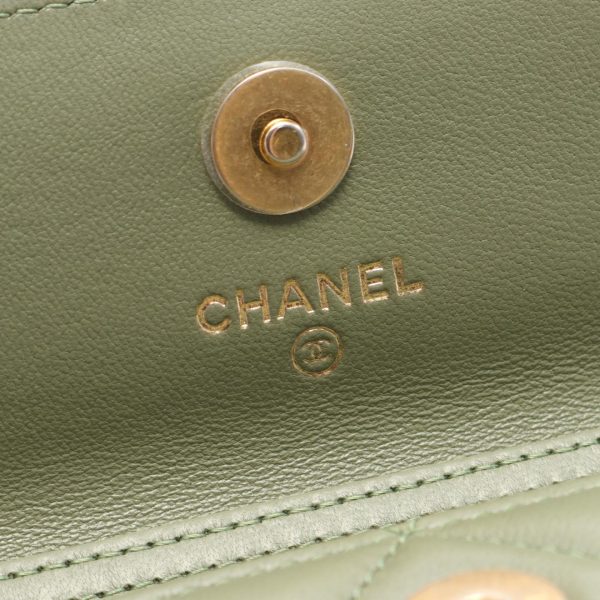 2101217822282 4 Chanel Matelasse Shoulder Bag Lambskin Green