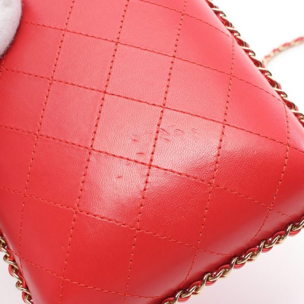 2101217822398 6 Chanel Matelasse Phone Holder Shoulder Bag Red