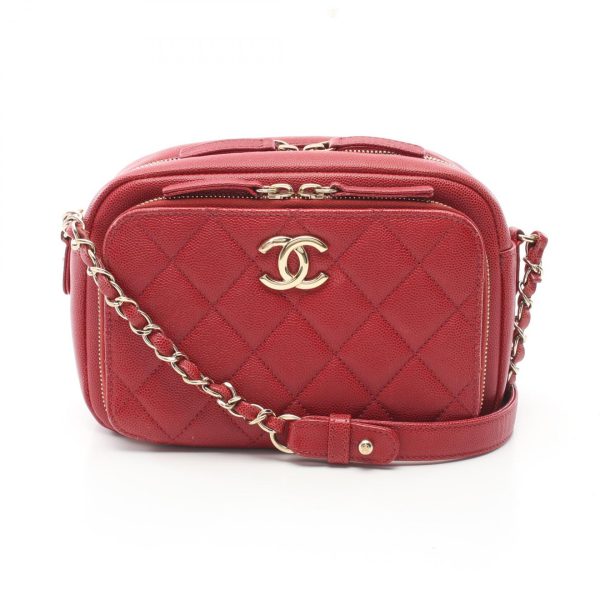 2101217837767 1 Chanel Matelasse Shoulder Bag Caviar Skin Red