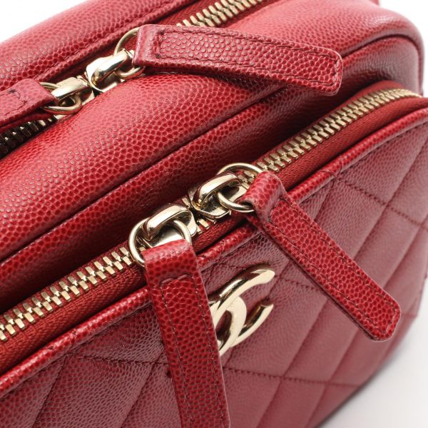 2101217837767 10 Chanel Matelasse Shoulder Bag Caviar Skin Red