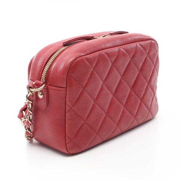 2101217837767 2 Chanel Matelasse Shoulder Bag Caviar Skin Red