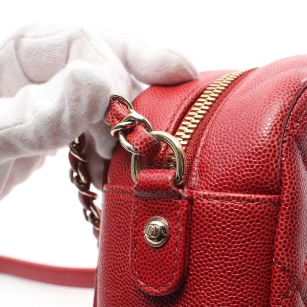 2101217837767 8 Chanel Matelasse Shoulder Bag Caviar Skin Red