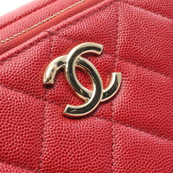 2101217837767 9 Chanel Matelasse Shoulder Bag Caviar Skin Red