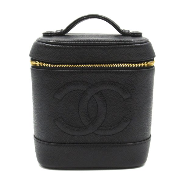 2101217839082 1 Chanel Vanity Handbag Caviar Skin Black