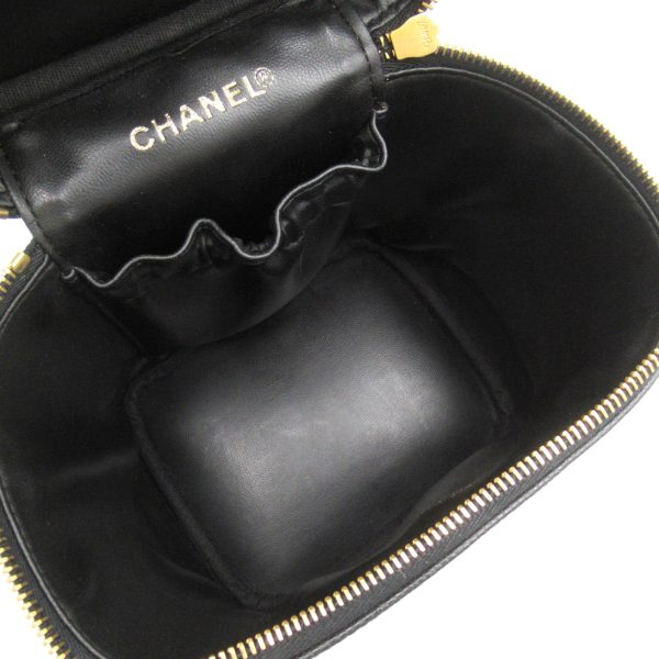 2101217839082 5 Chanel Vanity Handbag Caviar Skin Black