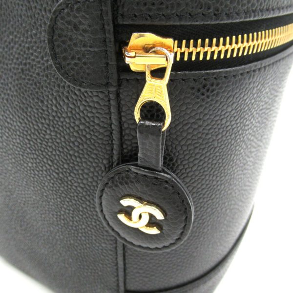 2101217839082 9 Chanel Vanity Handbag Caviar Skin Black