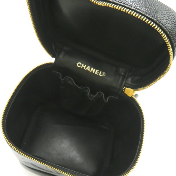 2101217841764 6 Chanel Vanity Handbag Caviar Skin Black