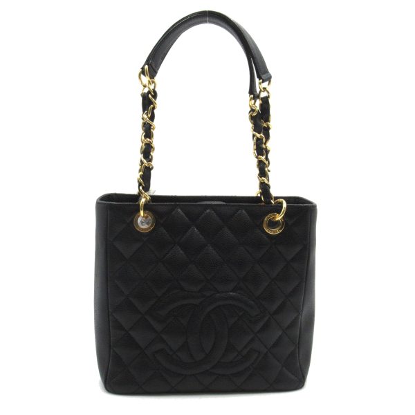 2101217841924 1 Chanel Chain Tote Shoulder Bag Caviar Skin Black