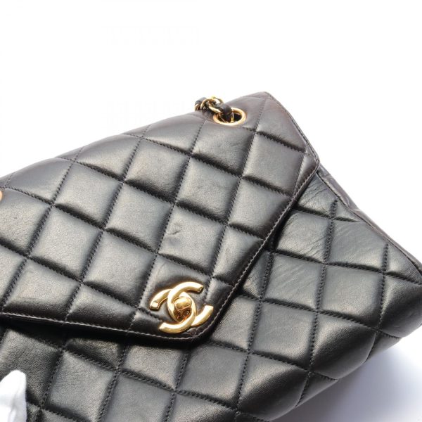 2101217844154 7 Chanel Matelasse Shoulder Bag Lambskin Black