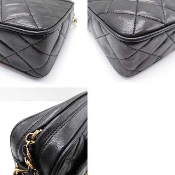 2101217845892 10c Chanel Chain Shoulder Bag Lambskin Black