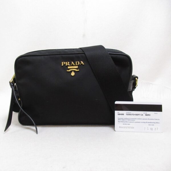 2101217846066 2 Prada Nylon Shoulder Bag Black