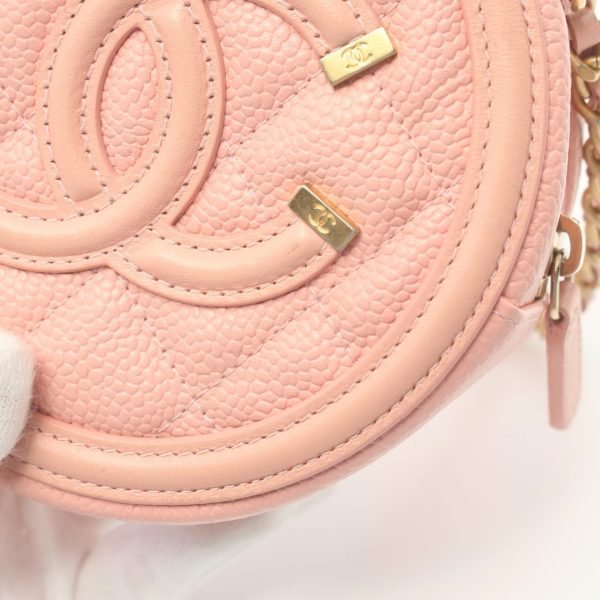 2101217847223 6 Chanel CC Filigree Shoulder Bag Caviar Skin Pink