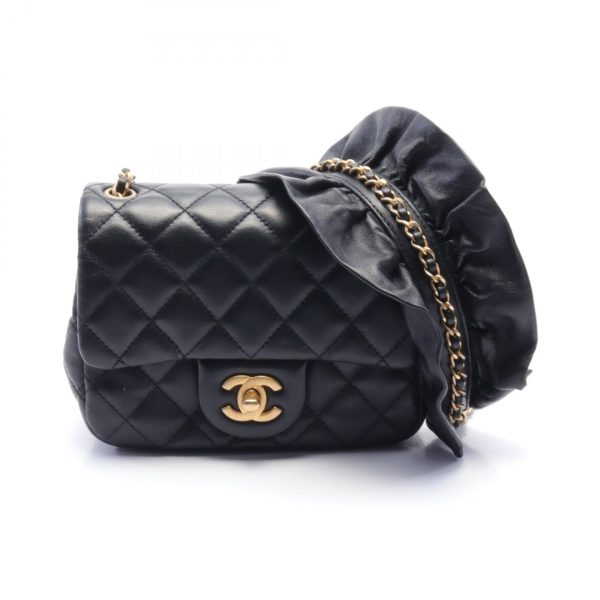 2101217847506 1 Chanel Matelasse Shoulder Bag Lambskin Black