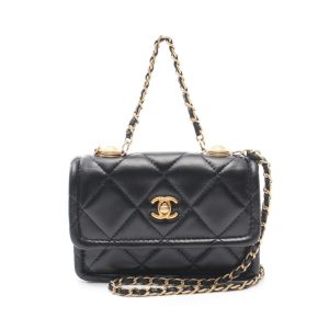 2101217847605 1 Chanel Matelasse Diana Chain Shoulder Lambskin Black