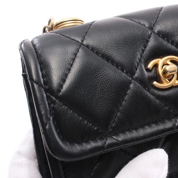 2101217847605 5 Chanel Matelasse Mini Shoulder Bag Lambskin Black