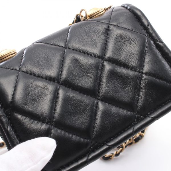 2101217847605 6 Chanel Matelasse Mini Shoulder Bag Lambskin Black