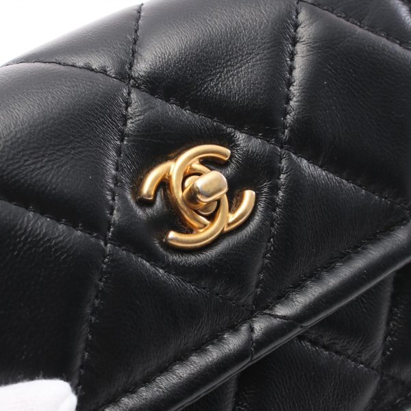 2101217847605 7 Chanel Matelasse Mini Shoulder Bag Lambskin Black