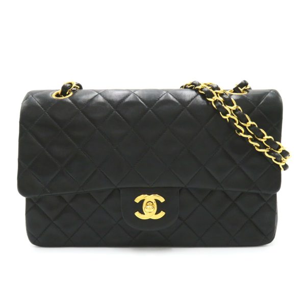 2101217849142 1 Chanel Matelasse Double Flap Chain Shoulder Lambskin Black